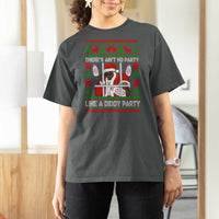 Funny Christmas Diddy T Shirt For Women Aint No Party Like A Diddy Party Baby Oil Dirty Ugly Xmas - Wonder Print Shop