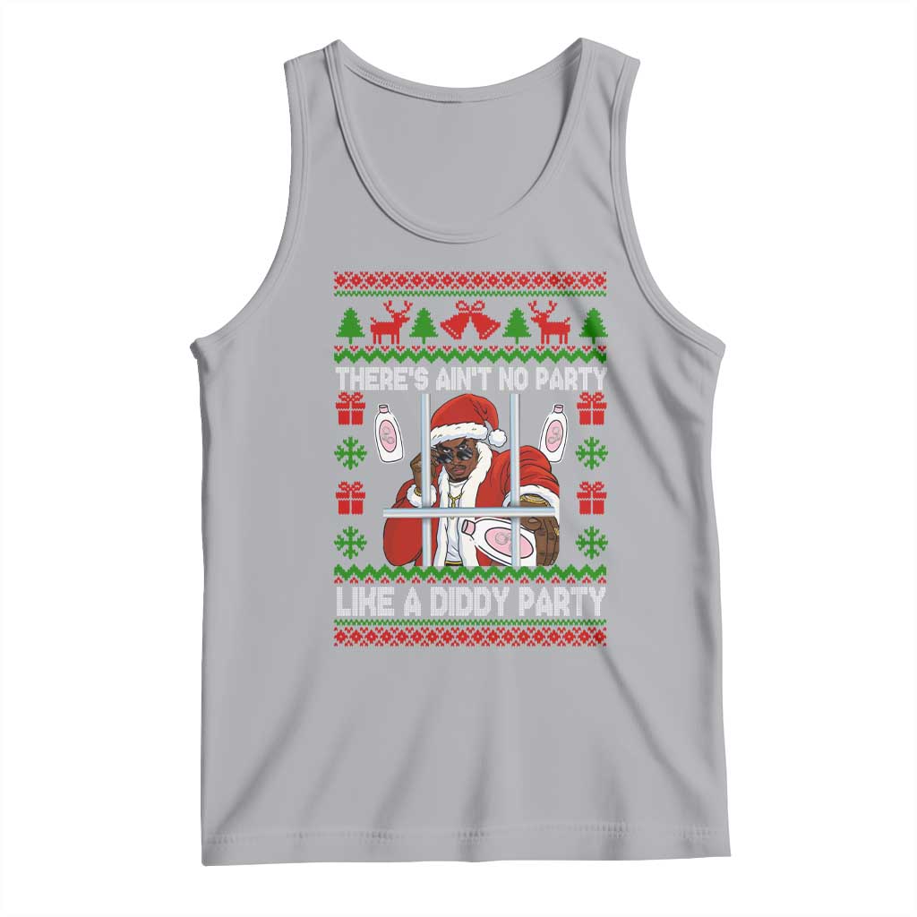Funny Christmas Diddy Tank Top Aint No Party Like A Diddy Party Baby Oil Dirty Ugly Xmas - Wonder Print Shop