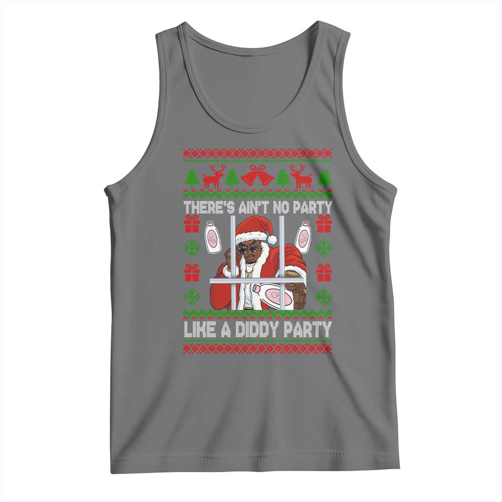 Funny Christmas Diddy Tank Top Aint No Party Like A Diddy Party Baby Oil Dirty Ugly Xmas - Wonder Print Shop