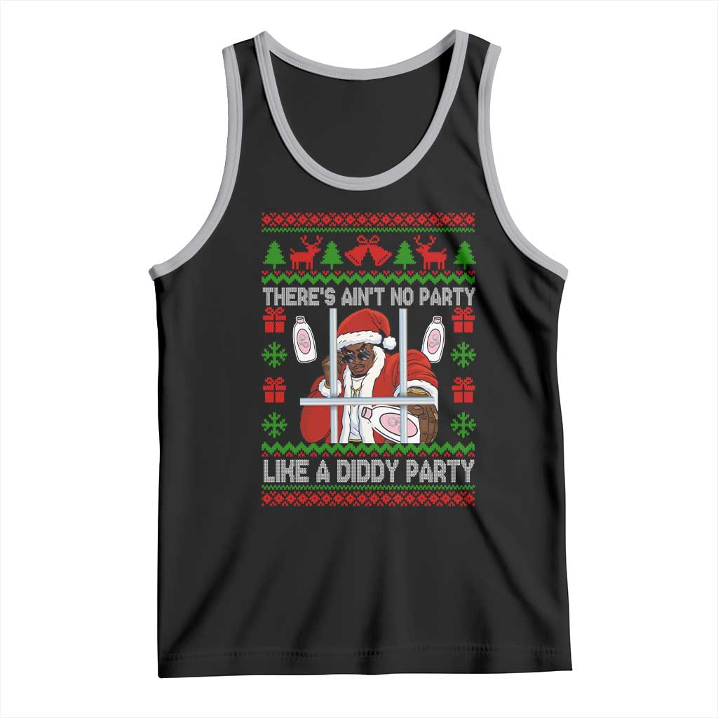 Funny Christmas Diddy Tank Top Aint No Party Like A Diddy Party Baby Oil Dirty Ugly Xmas - Wonder Print Shop