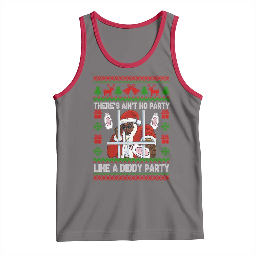 Funny Christmas Diddy Tank Top Aint No Party Like A Diddy Party Baby Oil Dirty Ugly Xmas - Wonder Print Shop