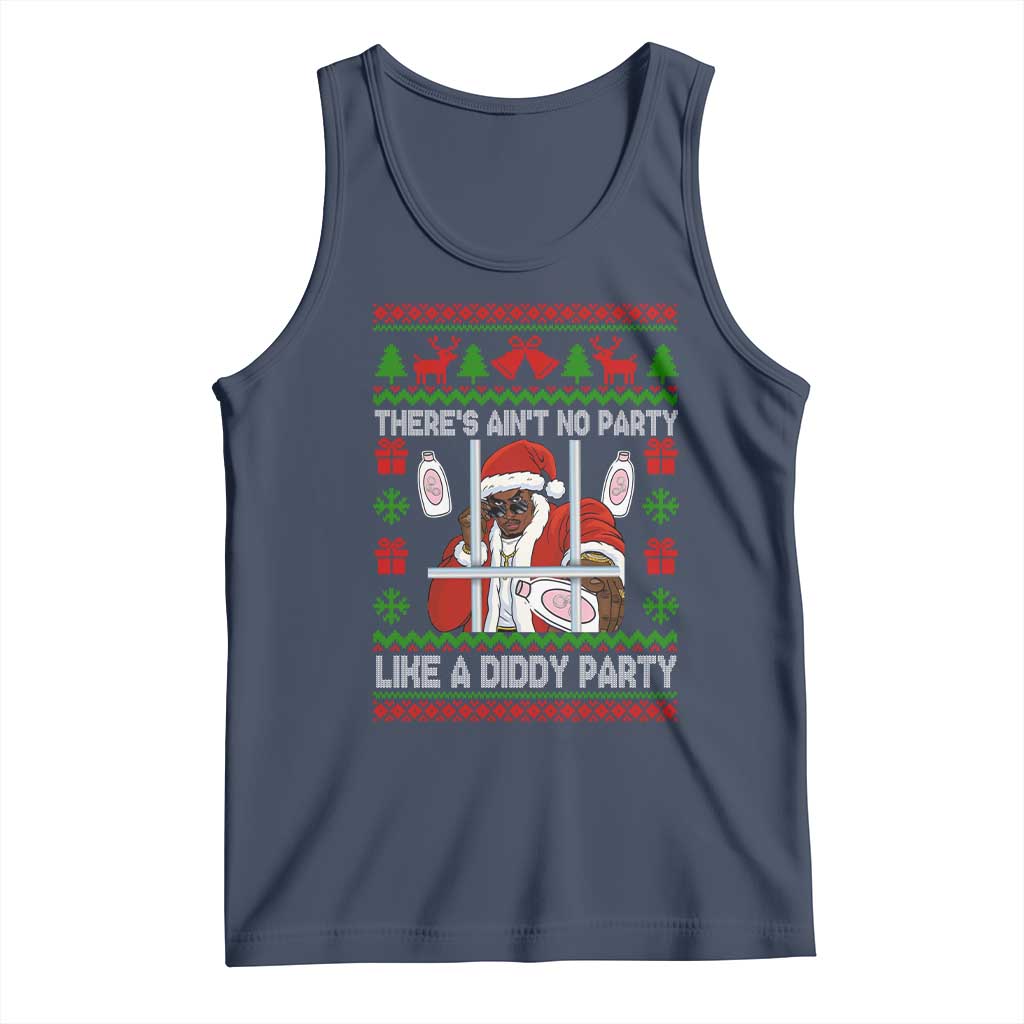 Funny Christmas Diddy Tank Top Aint No Party Like A Diddy Party Baby Oil Dirty Ugly Xmas - Wonder Print Shop