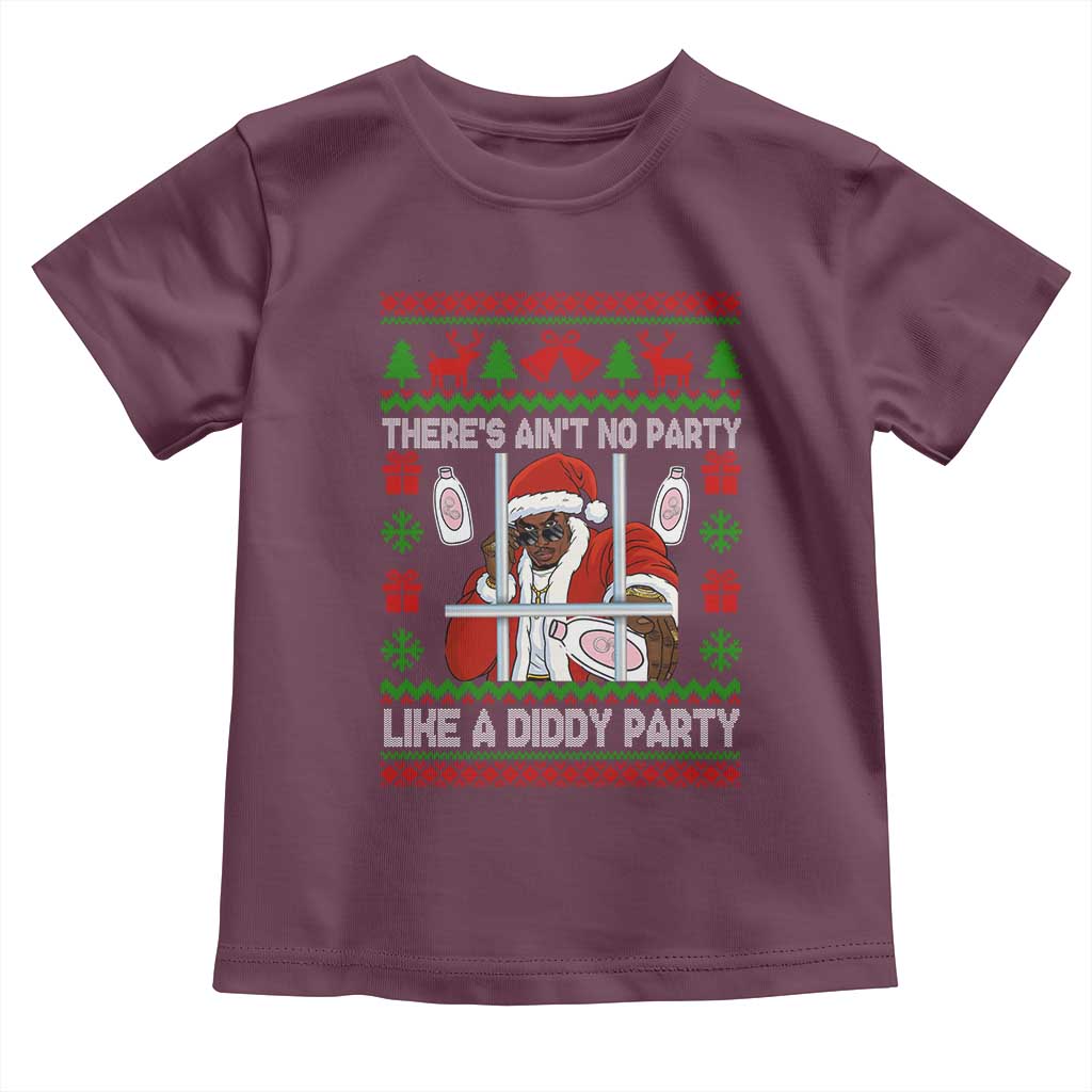 Funny Christmas Diddy Toddler T Shirt Aint No Party Like A Diddy Party Baby Oil Dirty Ugly Xmas - Wonder Print Shop