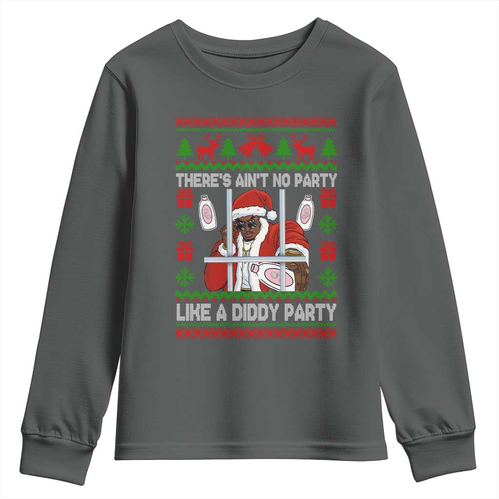 Funny Christmas Diddy Youth Sweatshirt Aint No Party Like A Diddy Party Baby Oil Dirty Ugly Xmas - Wonder Print Shop