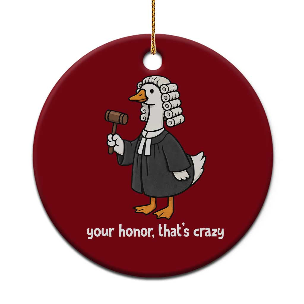 Goose Lawyer Ceramic Ornament Law School Graduation Gift Funny Silly Gooses Lovers - Wonder Print Shop