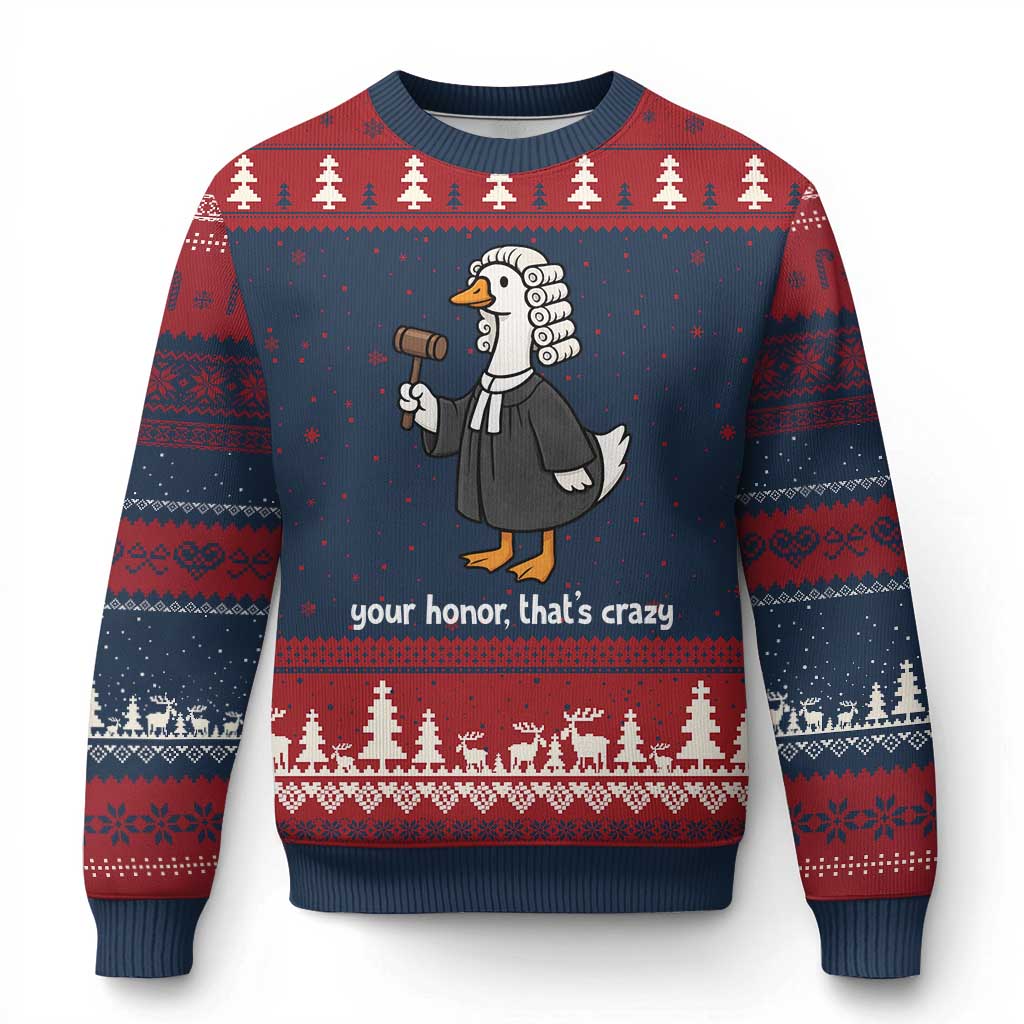 Goose Lawyer Ugly Christmas Sweater Law School Graduation Gift Funny Silly Gooses Lovers - Wonder Print Shop