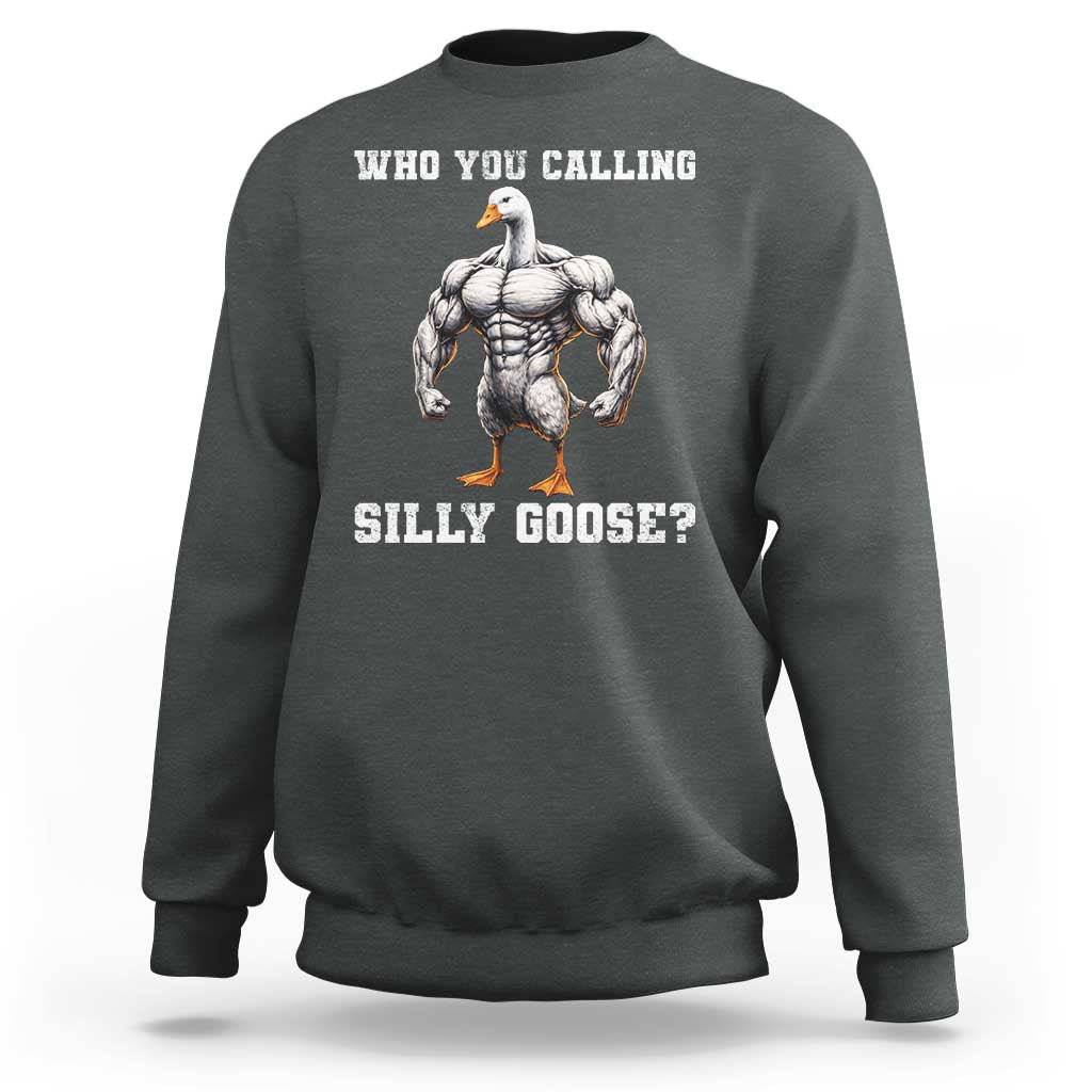 Who You Calling Silly Goose Funny Gym Meme Sweatshirt - Wonder Print Shop