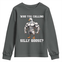 Who You Calling Silly Goose Funny Gym Meme Youth Sweatshirt - Wonder Print Shop