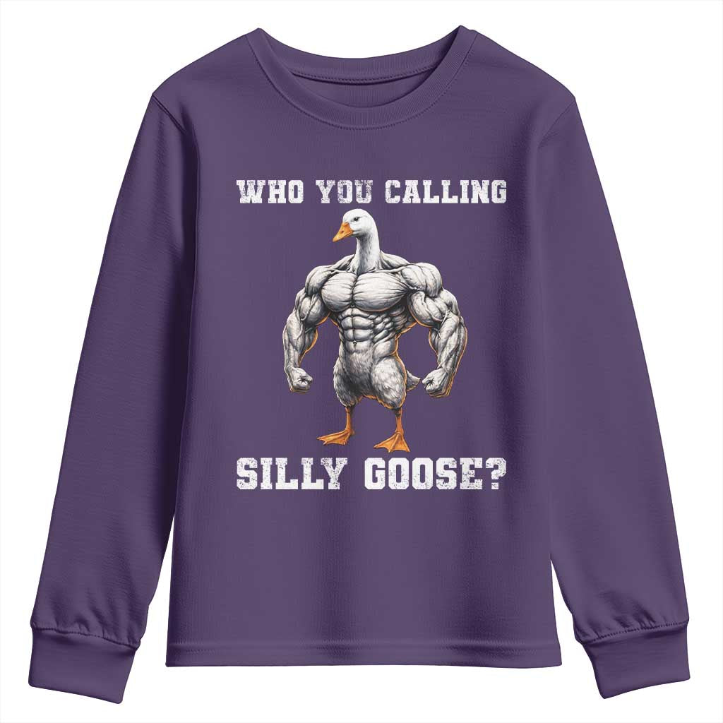 Who You Calling Silly Goose Funny Gym Meme Youth Sweatshirt - Wonder Print Shop