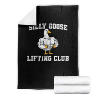 Silly Goose Lifting Club Throw Blanket Funny Gym Meme - Wonder Print Shop