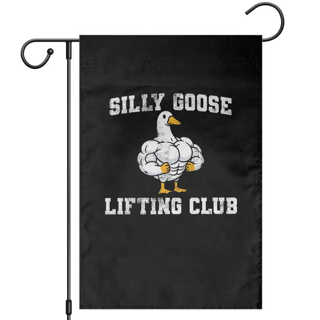 Silly Goose Lifting Club Garden Flag Funny Gym Meme - Wonder Print Shop