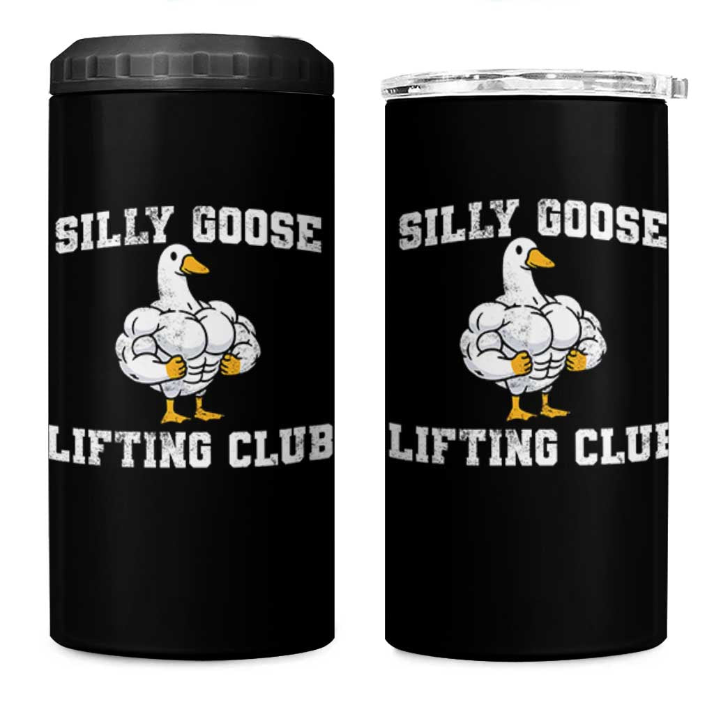 Silly Goose Lifting Club 4 in 1 Can Cooler Tumbler Funny Gym Meme - Wonder Print Shop