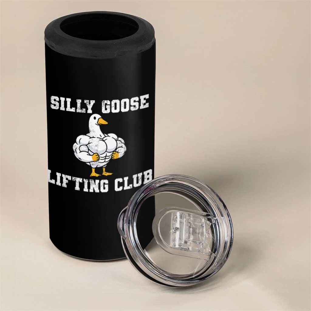 Silly Goose Lifting Club 4 in 1 Can Cooler Tumbler Funny Gym Meme - Wonder Print Shop