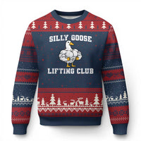 Silly Goose Lifting Club Ugly Christmas Sweater Funny Gym Meme - Wonder Print Shop