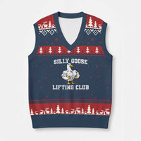 Silly Goose Lifting Club V-Neck Knit Sweater Vest Funny Gym Meme - Wonder Print Shop