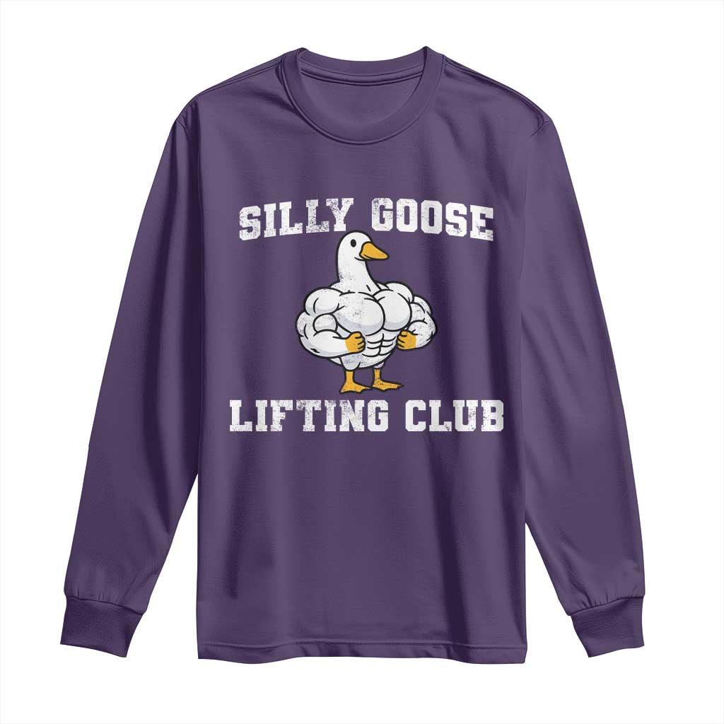 Silly Goose Lifting Club Long Sleeve Shirt Funny Gym Meme - Wonder Print Shop