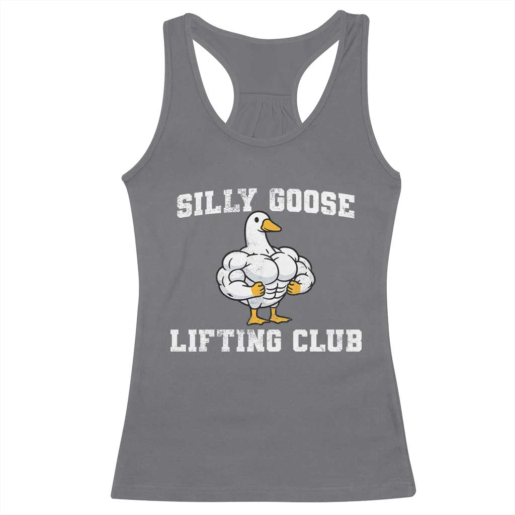 Silly Goose Lifting Club Racerback Tank Top Funny Gym Meme - Wonder Print Shop