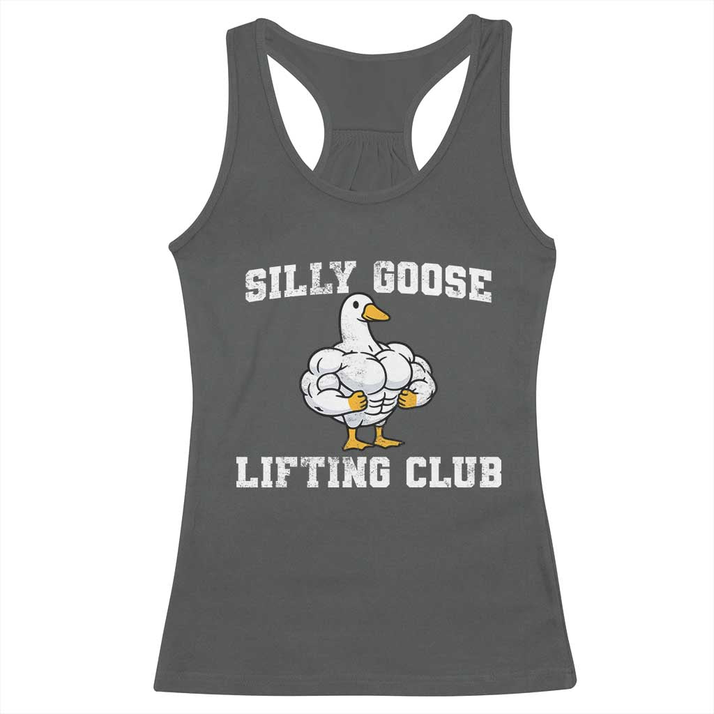 Silly Goose Lifting Club Racerback Tank Top Funny Gym Meme - Wonder Print Shop