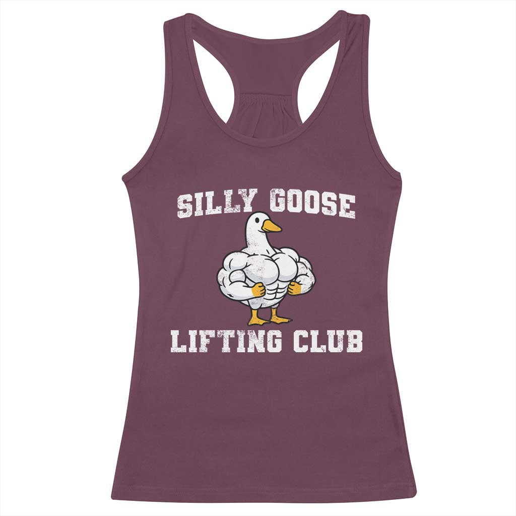 Silly Goose Lifting Club Racerback Tank Top Funny Gym Meme - Wonder Print Shop