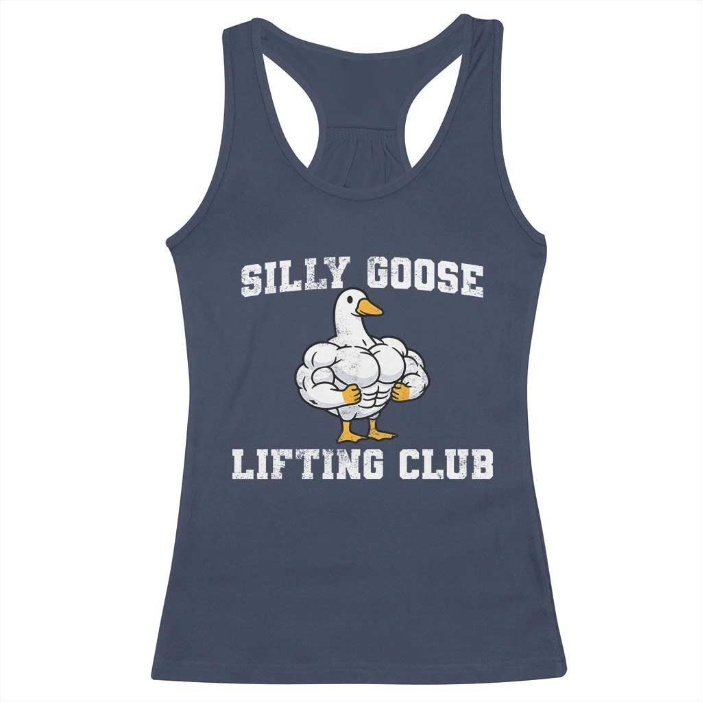 Silly Goose Lifting Club Racerback Tank Top Funny Gym Meme - Wonder Print Shop