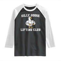 Silly Goose Lifting Club Raglan Shirt Funny Gym Meme - Wonder Print Shop