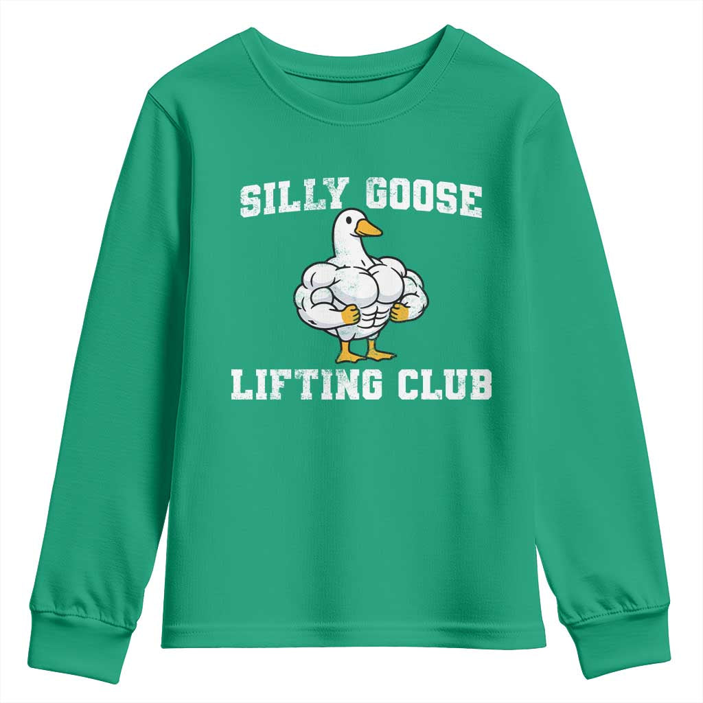 Silly Goose Lifting Club Youth Sweatshirt Funny Gym Meme - Wonder Print Shop