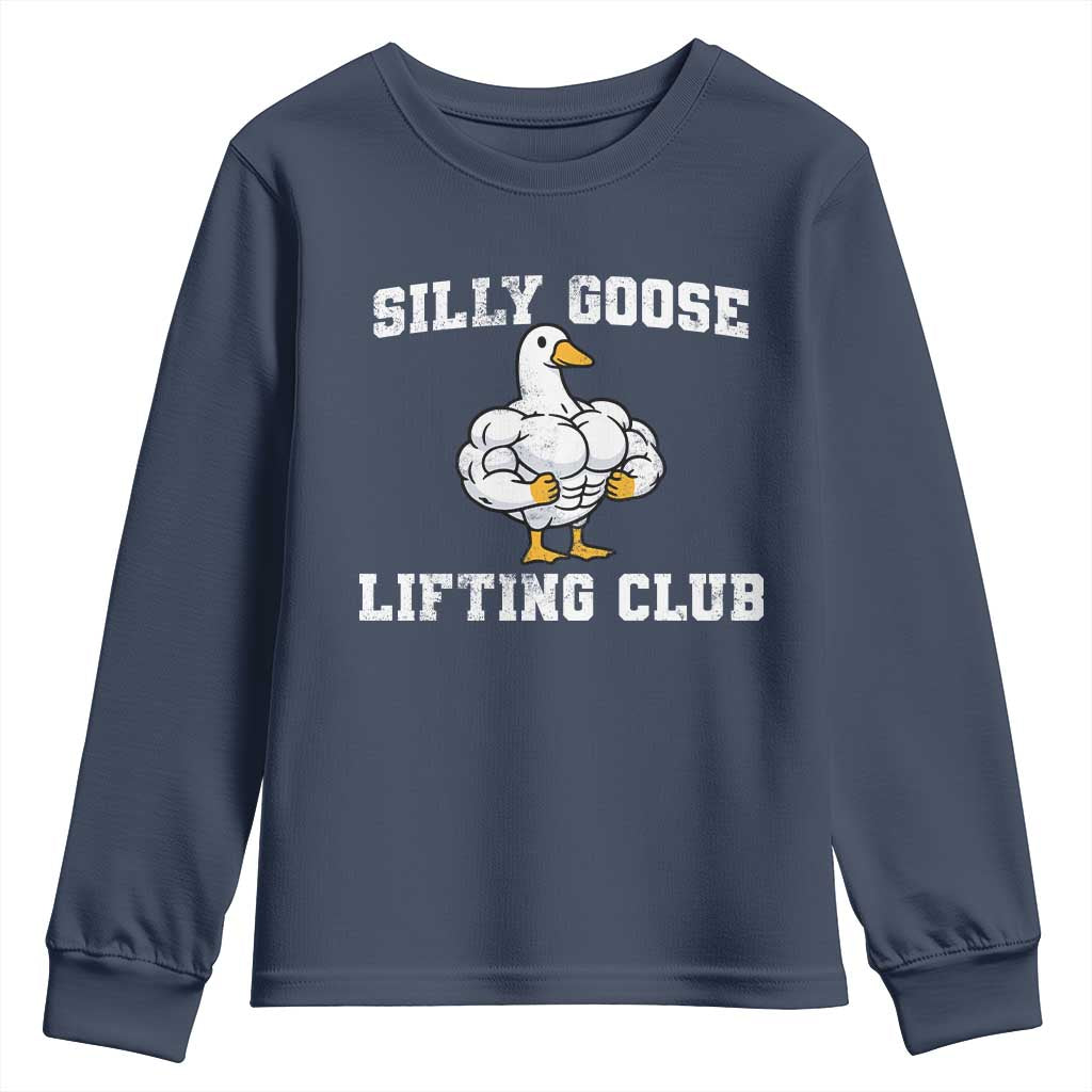 Silly Goose Lifting Club Youth Sweatshirt Funny Gym Meme - Wonder Print Shop