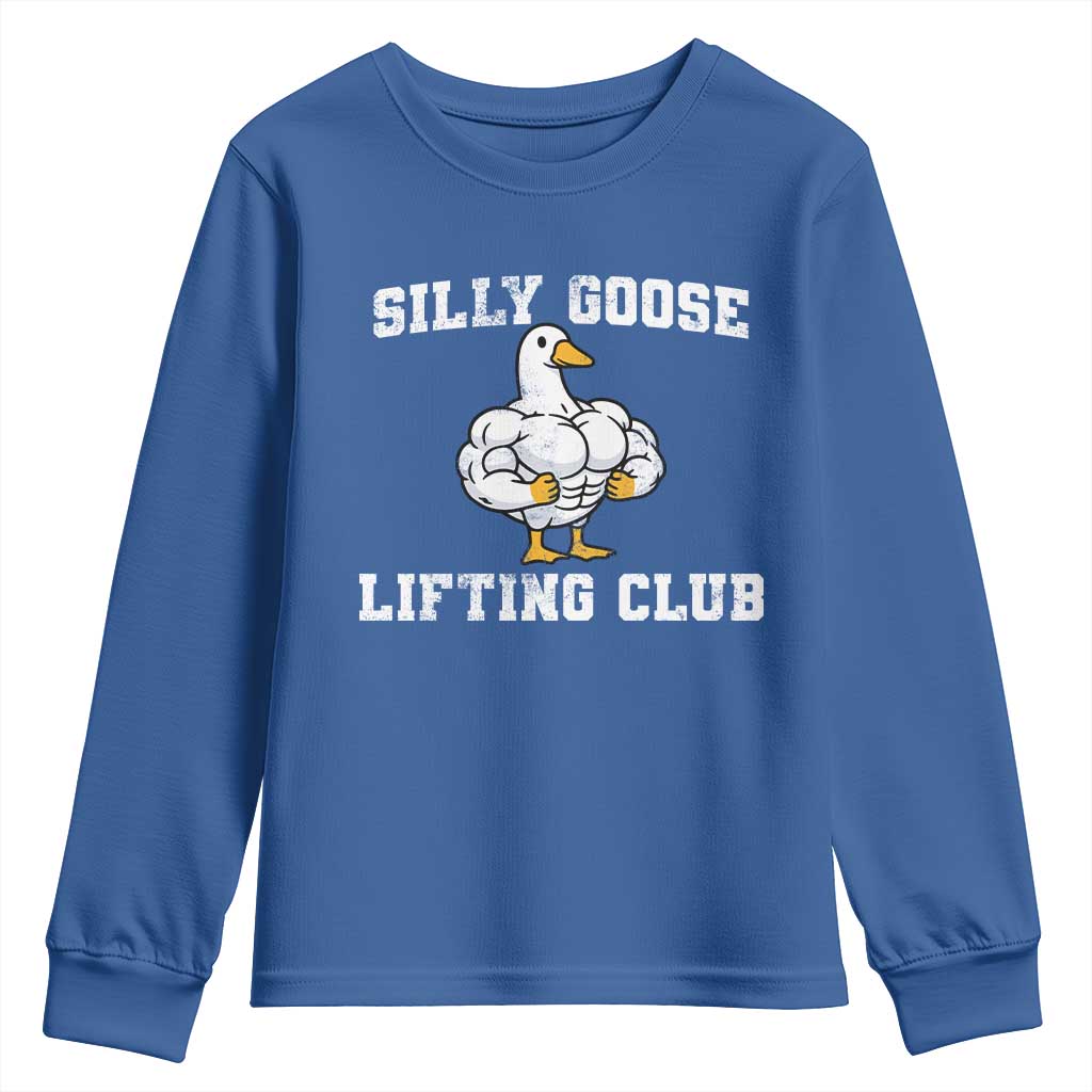 Silly Goose Lifting Club Youth Sweatshirt Funny Gym Meme - Wonder Print Shop