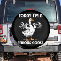 Funny Goose Weight Lifting Spare Tire Cover Today Im A Serious Goose Weightlifter Gym Workout - Wonder Print Shop