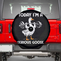 Funny Goose Weight Lifting Spare Tire Cover Today Im A Serious Goose Weightlifter Gym Workout - Wonder Print Shop