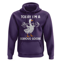 Funny Goose Weight Lifting Hoodie Today Im A Serious Goose Weightlifter Gym Workout - Wonder Print Shop