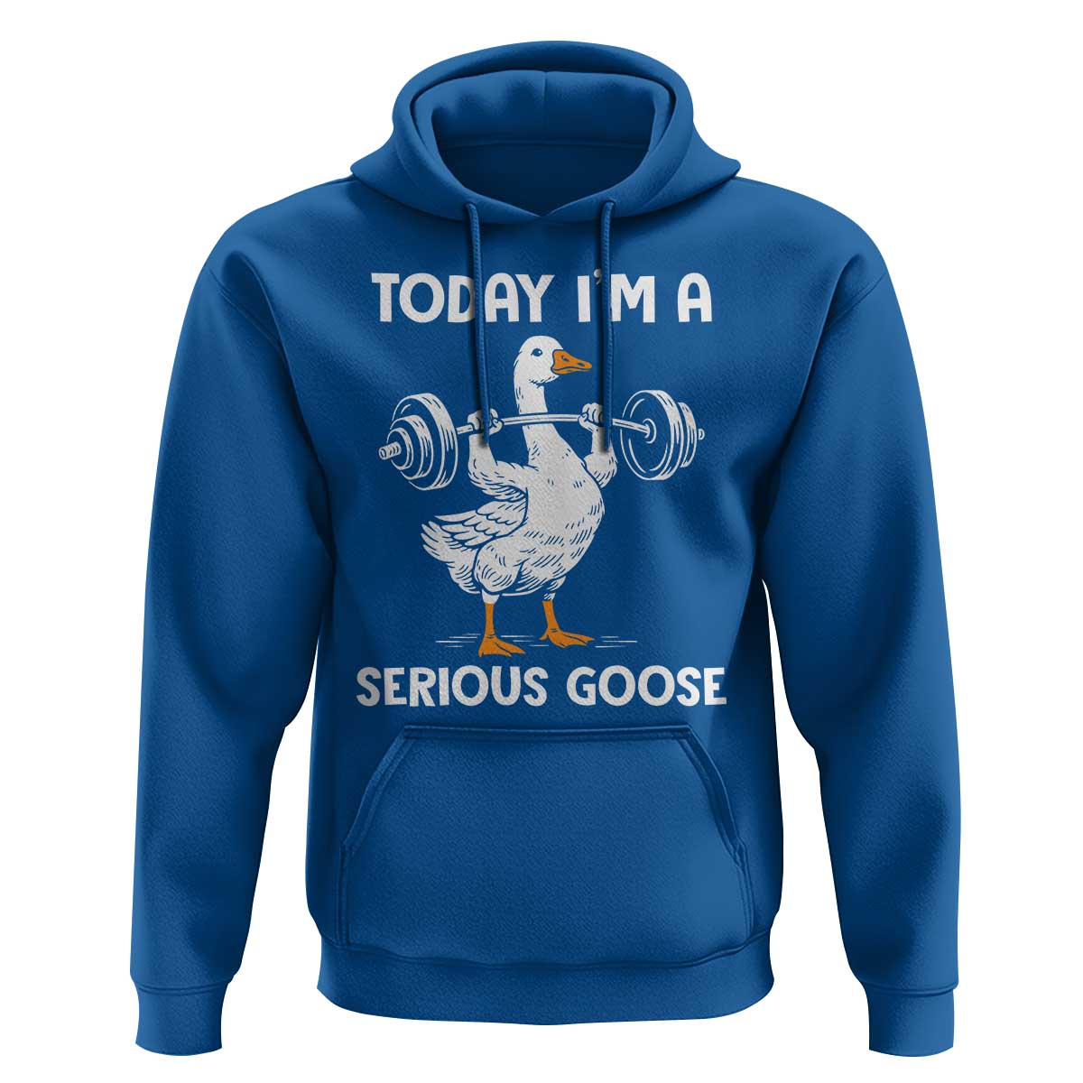 Funny Goose Weight Lifting Hoodie Today Im A Serious Goose Weightlifter Gym Workout - Wonder Print Shop