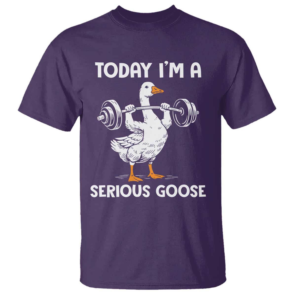 Funny Goose Weight Lifting T Shirt Today Im A Serious Goose Weightlifter Gym Workout - Wonder Print Shop