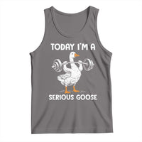 Funny Goose Weight Lifting Tank Top Today Im A Serious Goose Weightlifter Gym Workout - Wonder Print Shop