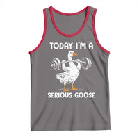 Funny Goose Weight Lifting Tank Top Today Im A Serious Goose Weightlifter Gym Workout - Wonder Print Shop