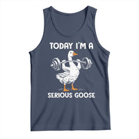 Funny Goose Weight Lifting Tank Top Today Im A Serious Goose Weightlifter Gym Workout - Wonder Print Shop