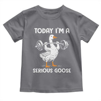 Funny Goose Weight Lifting Toddler T Shirt Today Im A Serious Goose Weightlifter Gym Workout - Wonder Print Shop