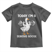Funny Goose Weight Lifting Toddler T Shirt Today Im A Serious Goose Weightlifter Gym Workout - Wonder Print Shop