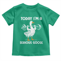 Funny Goose Weight Lifting Toddler T Shirt Today Im A Serious Goose Weightlifter Gym Workout - Wonder Print Shop