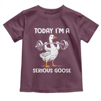 Funny Goose Weight Lifting Toddler T Shirt Today Im A Serious Goose Weightlifter Gym Workout - Wonder Print Shop