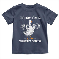 Funny Goose Weight Lifting Toddler T Shirt Today Im A Serious Goose Weightlifter Gym Workout - Wonder Print Shop