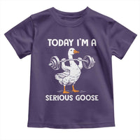 Funny Goose Weight Lifting Toddler T Shirt Today Im A Serious Goose Weightlifter Gym Workout - Wonder Print Shop