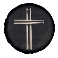 Christian Drummer Spare Tire Cover Drumstick Cross Rock Music Lover Gift - Wonder Print Shop