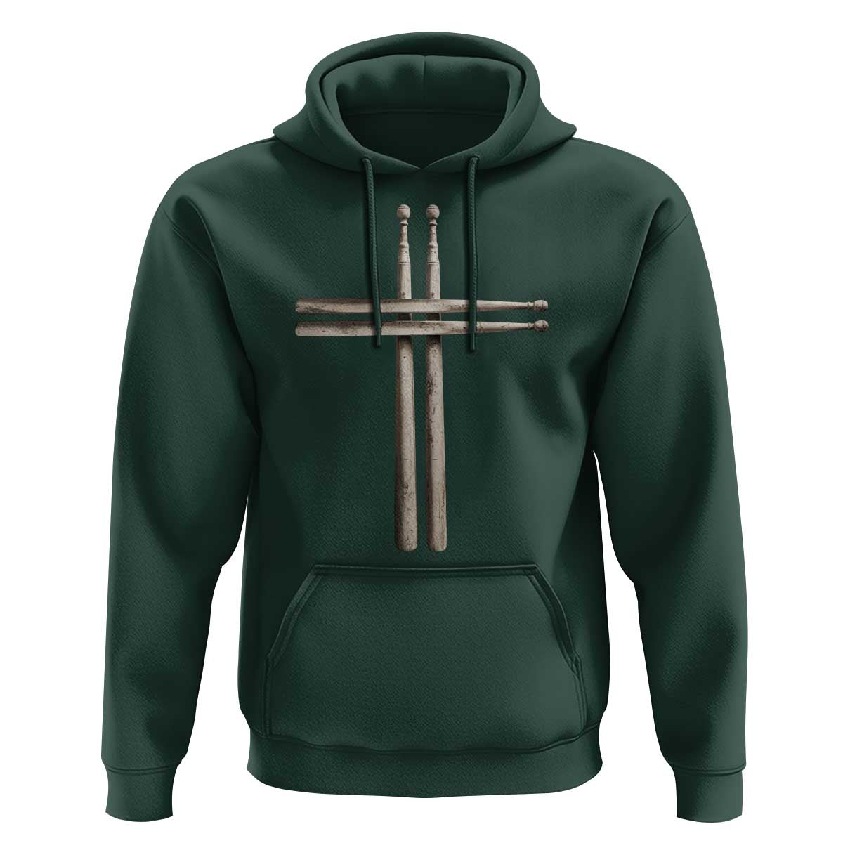 Christian Drummer Hoodie Drumstick Cross Rock Music Lover Gift - Wonder Print Shop