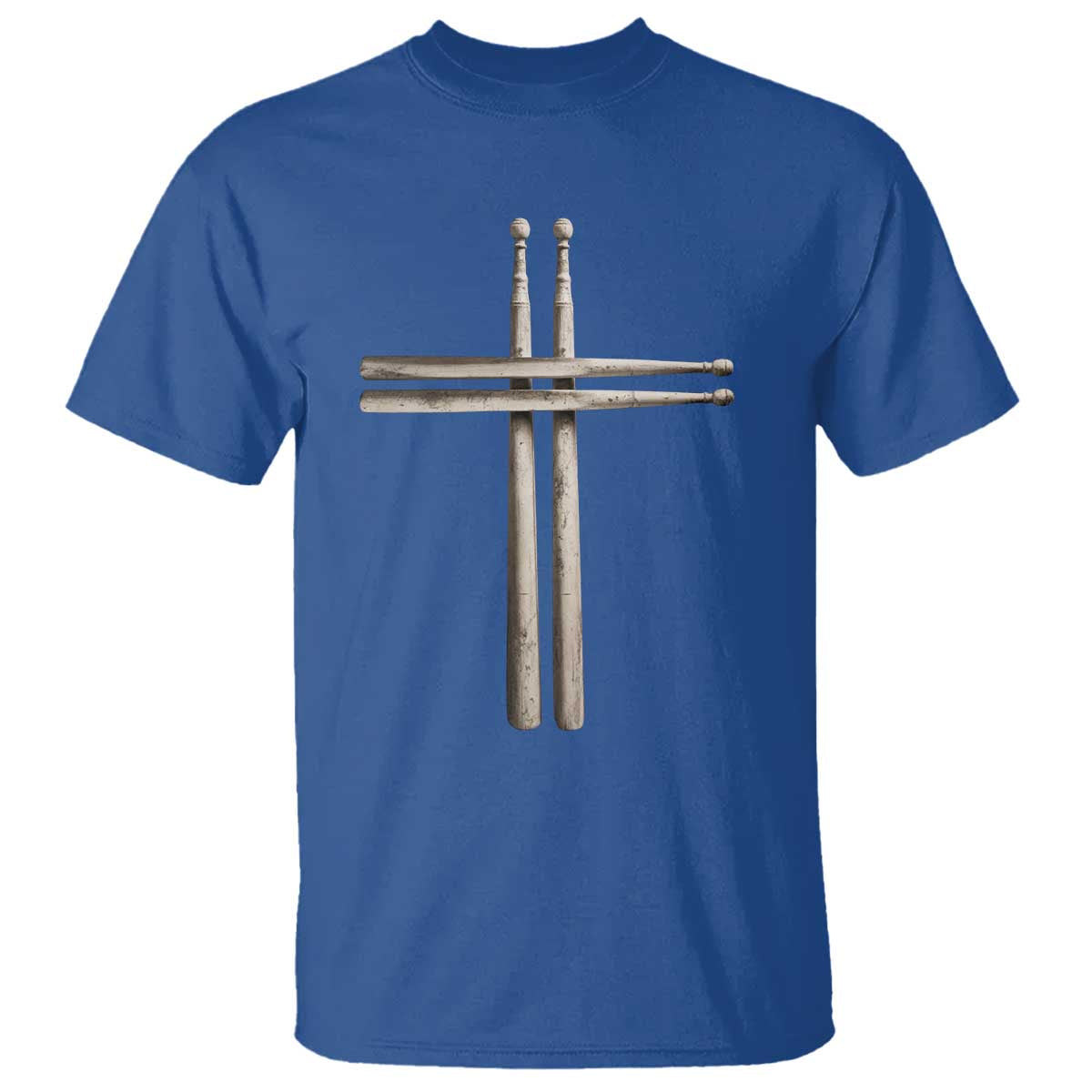 Christian Drummer T Shirt Drumstick Cross Rock Music Lover Gift - Wonder Print Shop