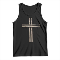 Christian Drummer Tank Top Drumstick Cross Rock Music Lover Gift - Wonder Print Shop