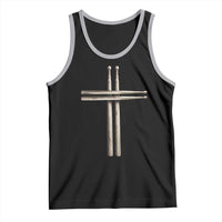Christian Drummer Tank Top Drumstick Cross Rock Music Lover Gift - Wonder Print Shop