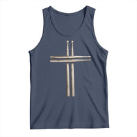 Christian Drummer Tank Top Drumstick Cross Rock Music Lover Gift - Wonder Print Shop