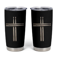 Christian Drummer Tumbler Cup Drumstick Cross Rock Music Lover Gift - Wonder Print Shop
