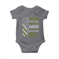 Funny Girl Dad Baby Onesie Guns Dont Kill People Dads with Pretty Daughters Do US Flag - Wonder Print Shop